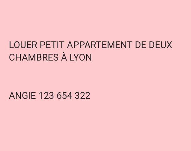 J'ai déposé une annonce pour louer un appartement.