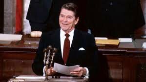 Reagan Delivers First State Of The Union