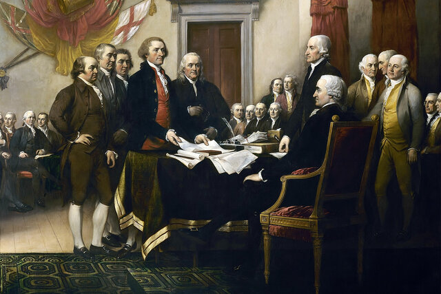 The Declaration of Independence is signed