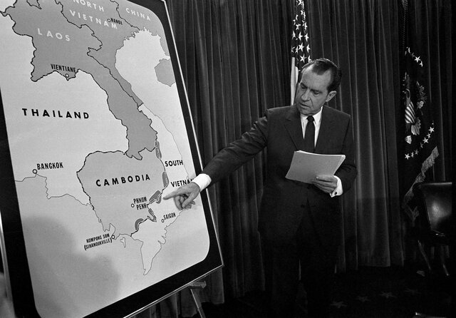 Nixon Sends troops to Cambodia