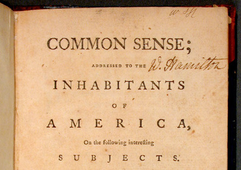 "Common Sense" published by Thomas Paine