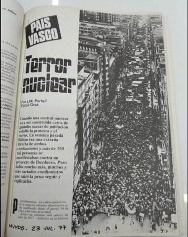 Protesta contra el Proyecto de central nuclear de Lemóniz