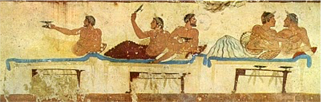 Tumba del Saltador. Banquete