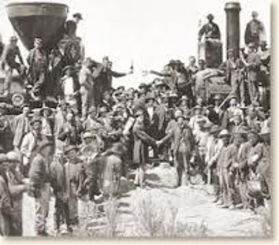 Transcontinental Railroad completed
