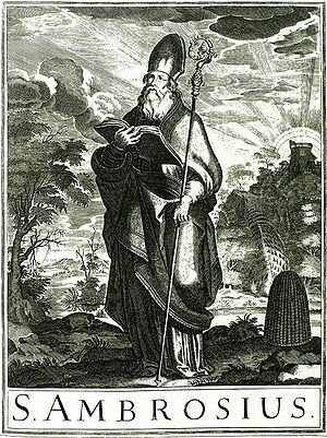 Tensión con Máximo (387), que es derrotado y propicia la reconciliación de Ambrosio con Valentiniano II (388)