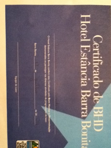 certificado do Hotel de Barra Bonita- Mariana Fernandes