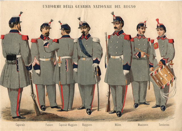 Si arruola nella guardia nazionale di Bologna