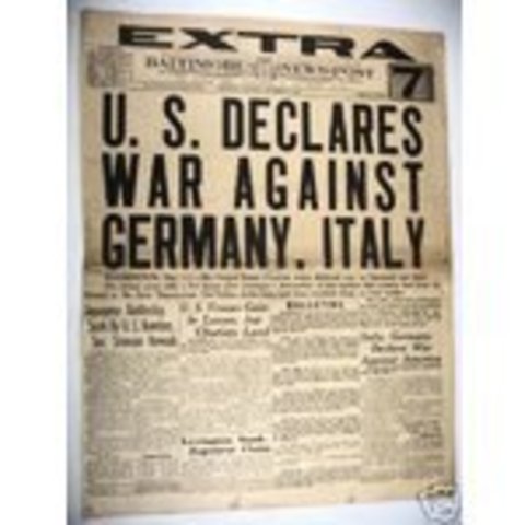U.S. Declares War on Germany