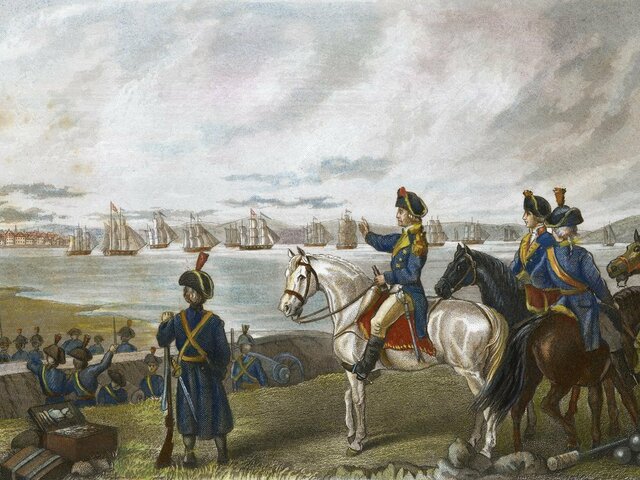 Washington arrives on the outskirts of Bosten with Continental Troops