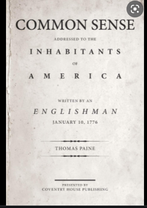 "common sense" published by Thomas Paine