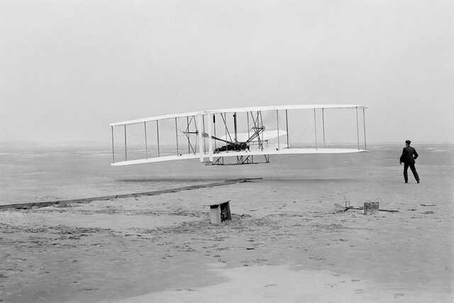 El primer vol en avió