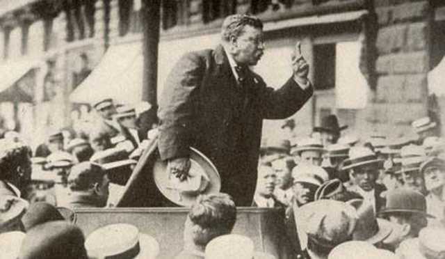 Theodore Roosevelt Shot on Campaign Tour