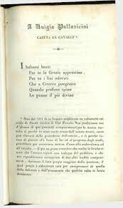 "A Luigia Pallavicini caduta da cavallo"