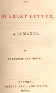 "La letra escarlata" de Nathaniel Hawthorne.