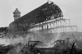 The burning down of the Crystal Palace (The Great Exhibition of the Works of Industry of All Nations)