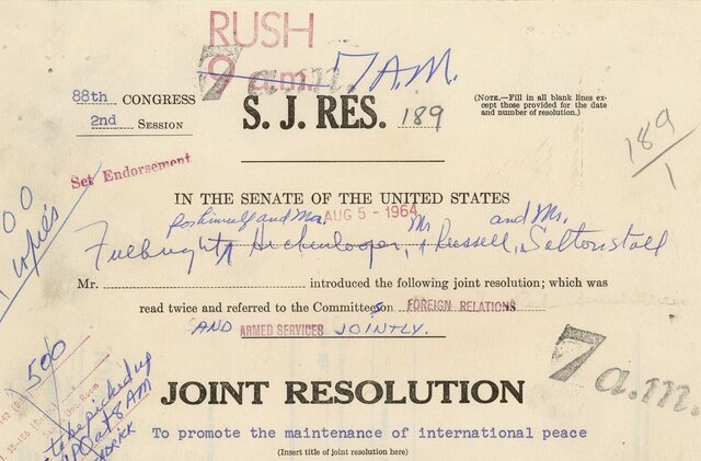 The Tonkin Gulf Resolution