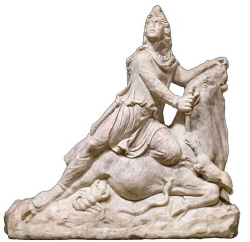 Escultura de Mitra de Cabra