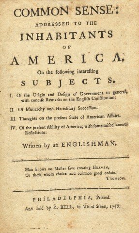 "Common Sense" published by Thomas Paine