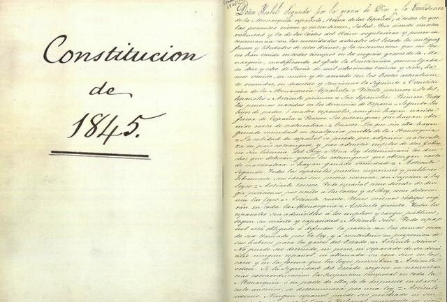 Reinado efectivo - Constitución 1845
