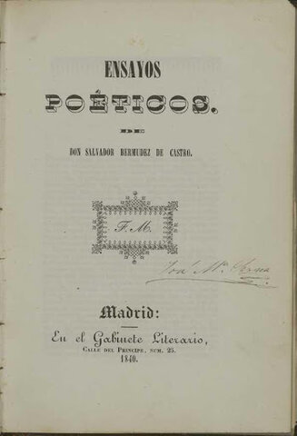 Se publica "Ensayos Poéticos"