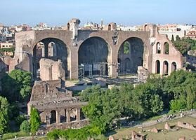 ROMA. Basílica de Majencio. Ruinas