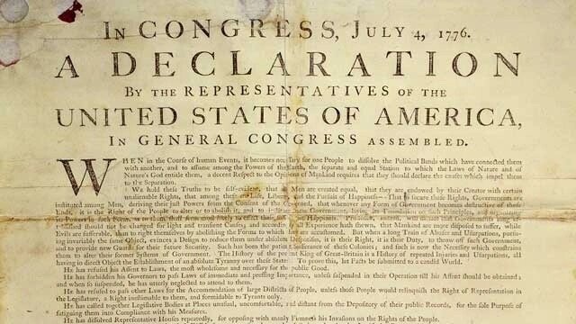 The "Declaration of Independence" was Approved