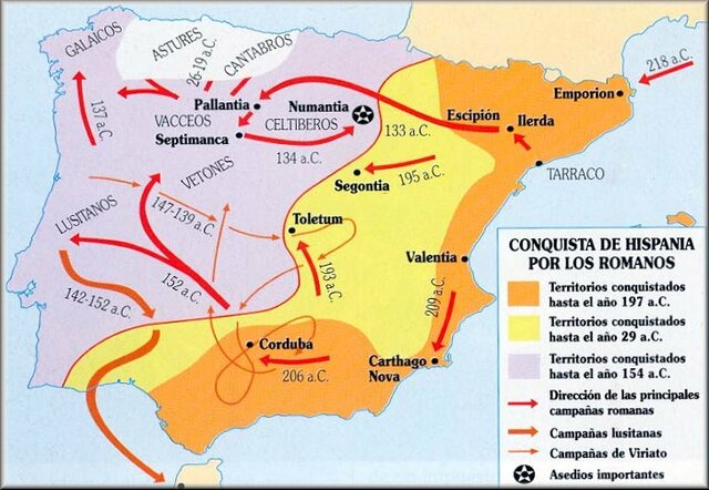 Ocupación de Hispania por los romanos