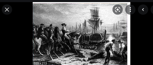 Washington arrives on outskirt of Boston with continental troops.
