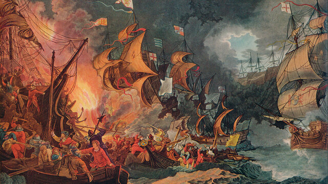 England defeats Spanish Armada