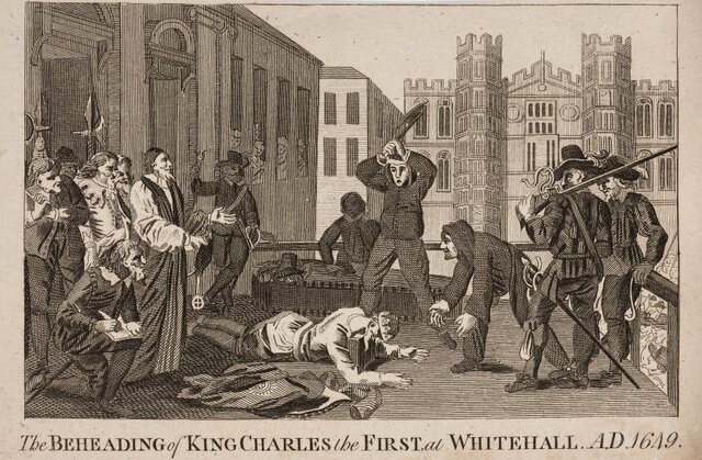 Cromwell beheads King Charles I