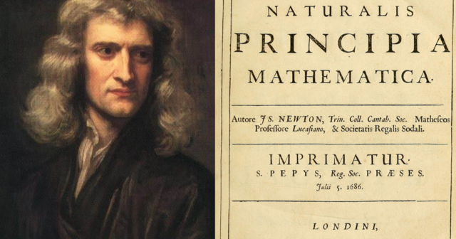 Newton publishes Philosophiæ Naturalis Principia Mathematica