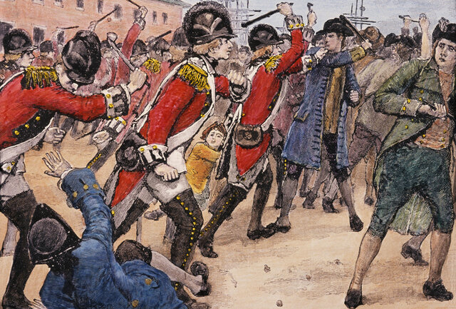 1,000's of redcoats in boston