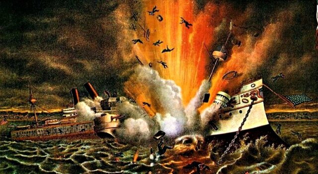 Massive Explosion of USS Marine