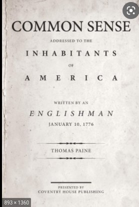 Common sense Published by Thomas Paine