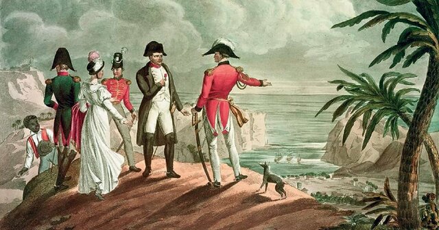 Napoleon defeated and exiled to elba