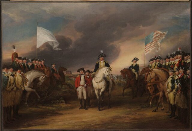 Washington arrives on outskirts of Boston with Continental Troops