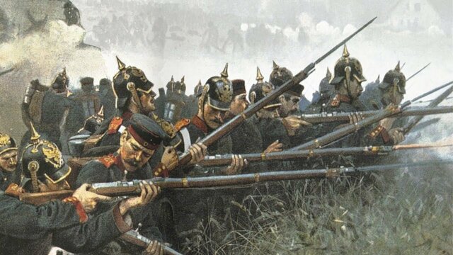 Batalla de Sadowa durant  la guerra Austra-prusisana