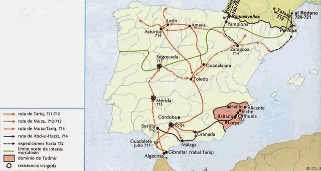 Comienza la ocupación de los árabes.