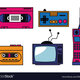 80s technology devices vector 19301425