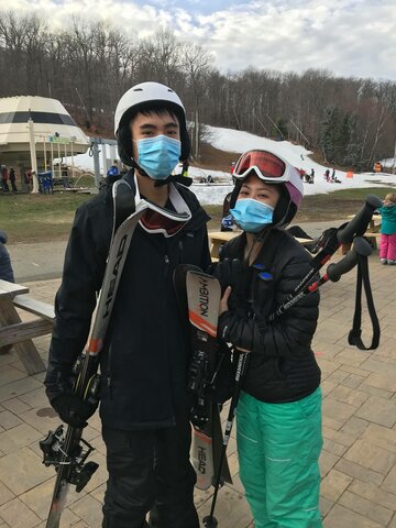 First COVID Ski