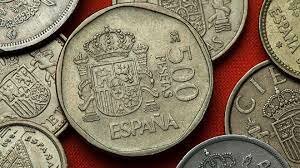 La peseta moneda única de España.