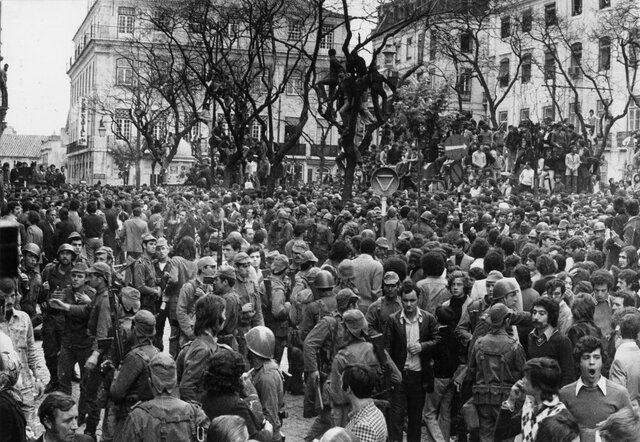 A revolução na rua.