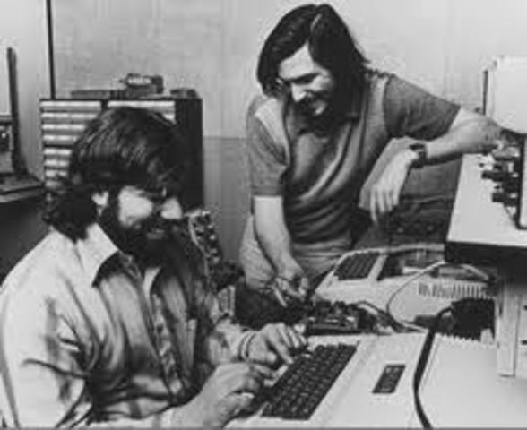 Steve Jobs and Stephen Wozniac build a computer in Steve's parents garage