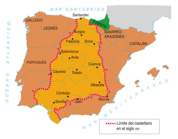 Imposición del castellano como modelo lingüístico