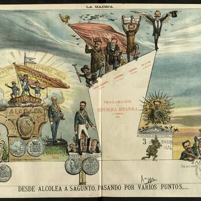 Timeline: BLOQUE 6.2: El Sexenio Revolucionario (1868-1874): intentos democratizadores. De la Revolución al ensayo republicano.