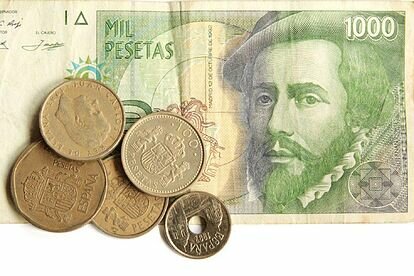 La peseta moneda única de España (octubre)