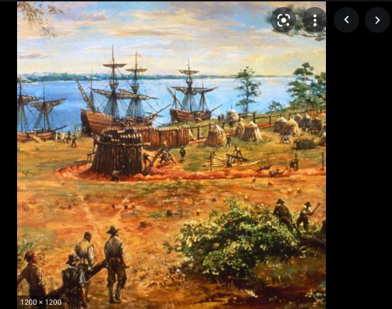 Jamestown was founded on the coast of Virginia by 100 English