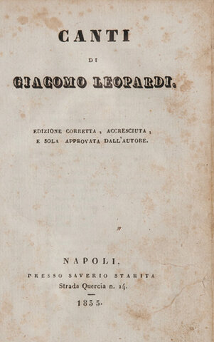 Scrive i Canti (1818-1836)