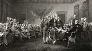 The signing of the Declaration of Independence