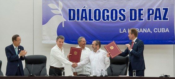 Paz entre el gobierno colombiano y las FARC 2016.